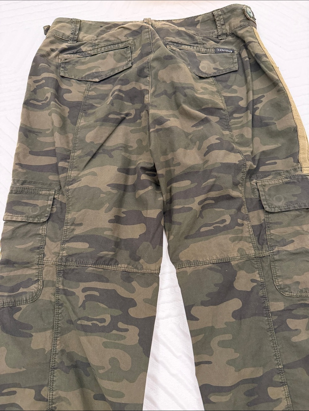 Sanctuary Camo Cargo Pants in Olive & Dark Green - Picture 8 of 10